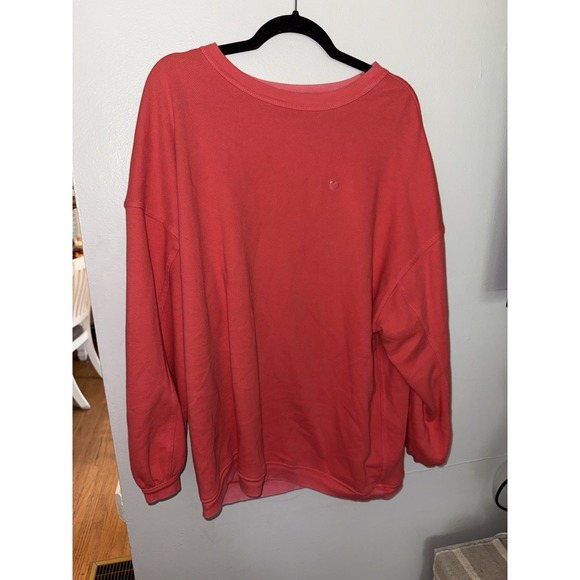 Offline By Aerie Women's Oversized Crewneck Sweatshirt Size Large Cherry Tart - Picture 1 of 5
